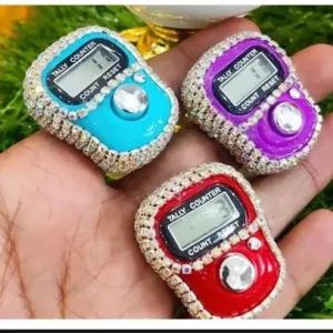 DIGITAL FINGER COUNTER multi coloures Silicone Strap Counter Soft Button Led Light Button Reset Button