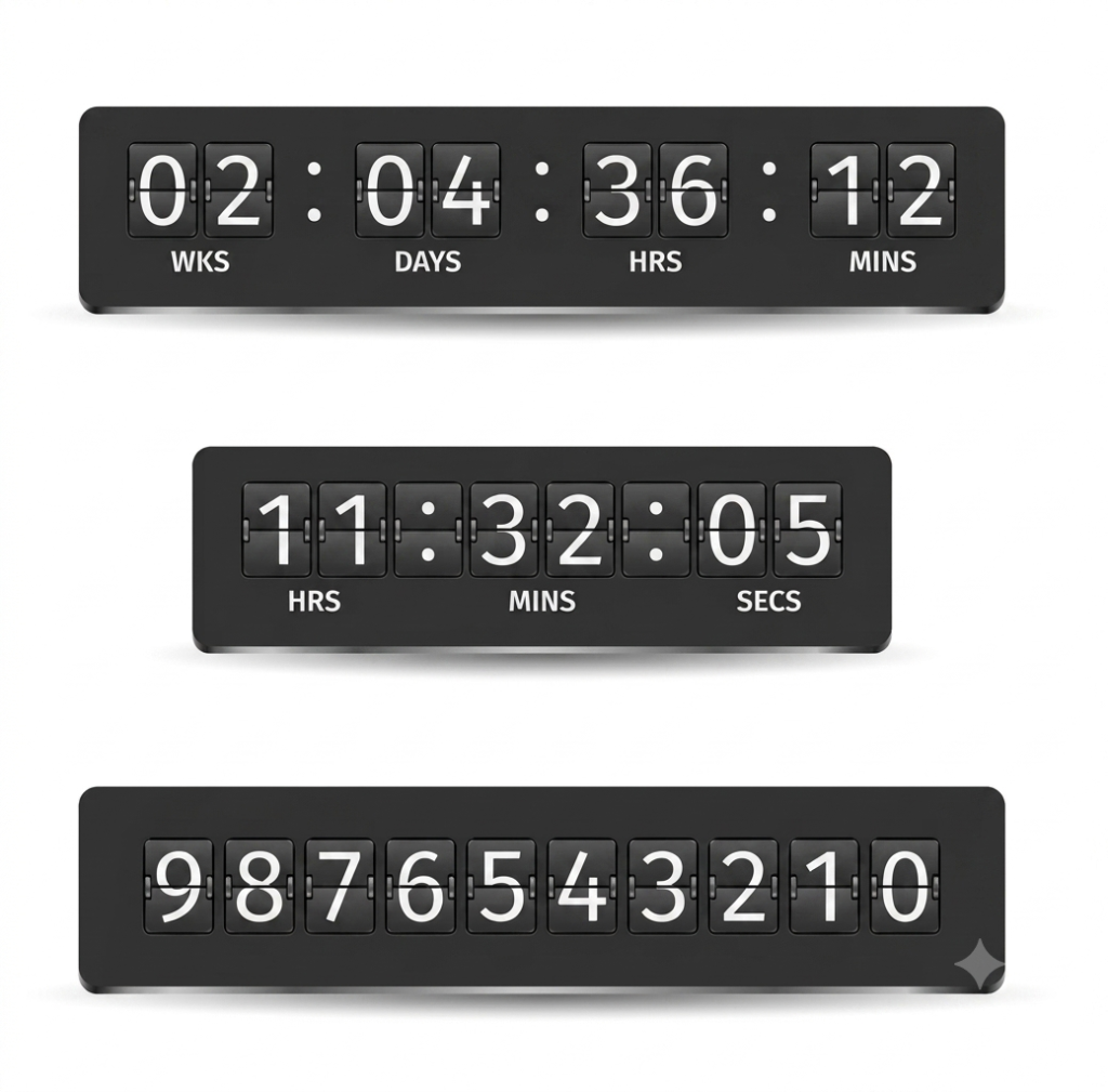 Digital tally counter displaying attendance count at a conference entrance